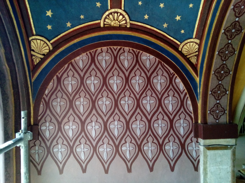 Eglise Saint Etienne - Brie-Comte-Robert - conservation, restauration - restitution des décors - Collaboration Atelier ARCOA