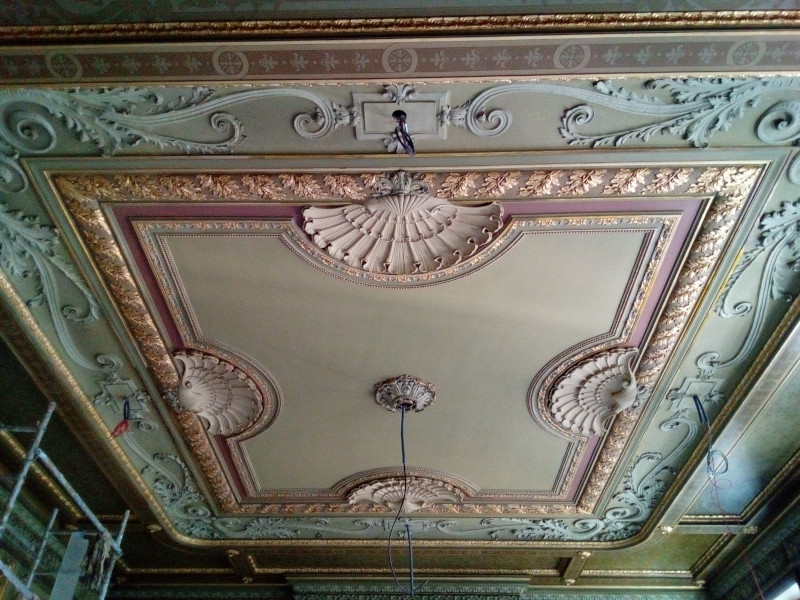 Palais des arts - Marseille - Réfection des plafonds à la française et décors peints style empire XIXe